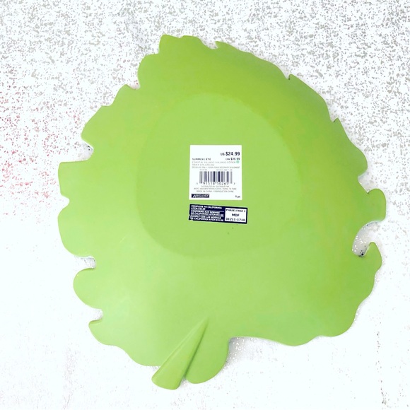 $10 NWT Summer Coastal Village Green Leaf Decorative Tray - Picture 6 of 8